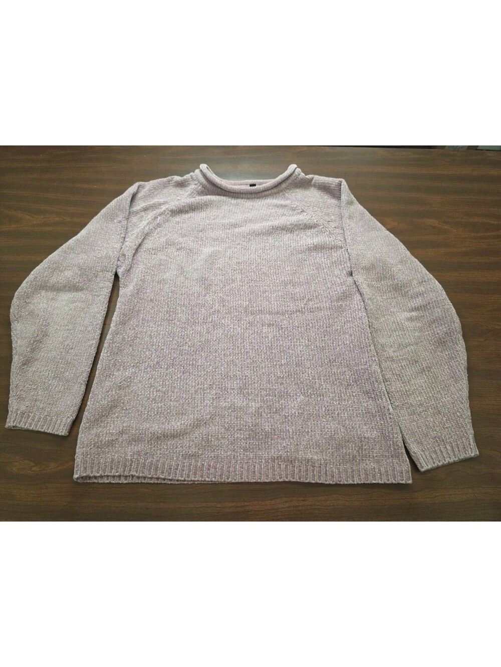 Carolyn Taylor Dusty Rose Chenille Knit Long Sleeve Crewneck Pullover Sweater XL